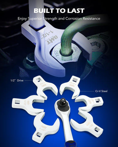 Orion Motor Tech jumbo crowfoot wrench angled design enables hard-to-reach flare nut access