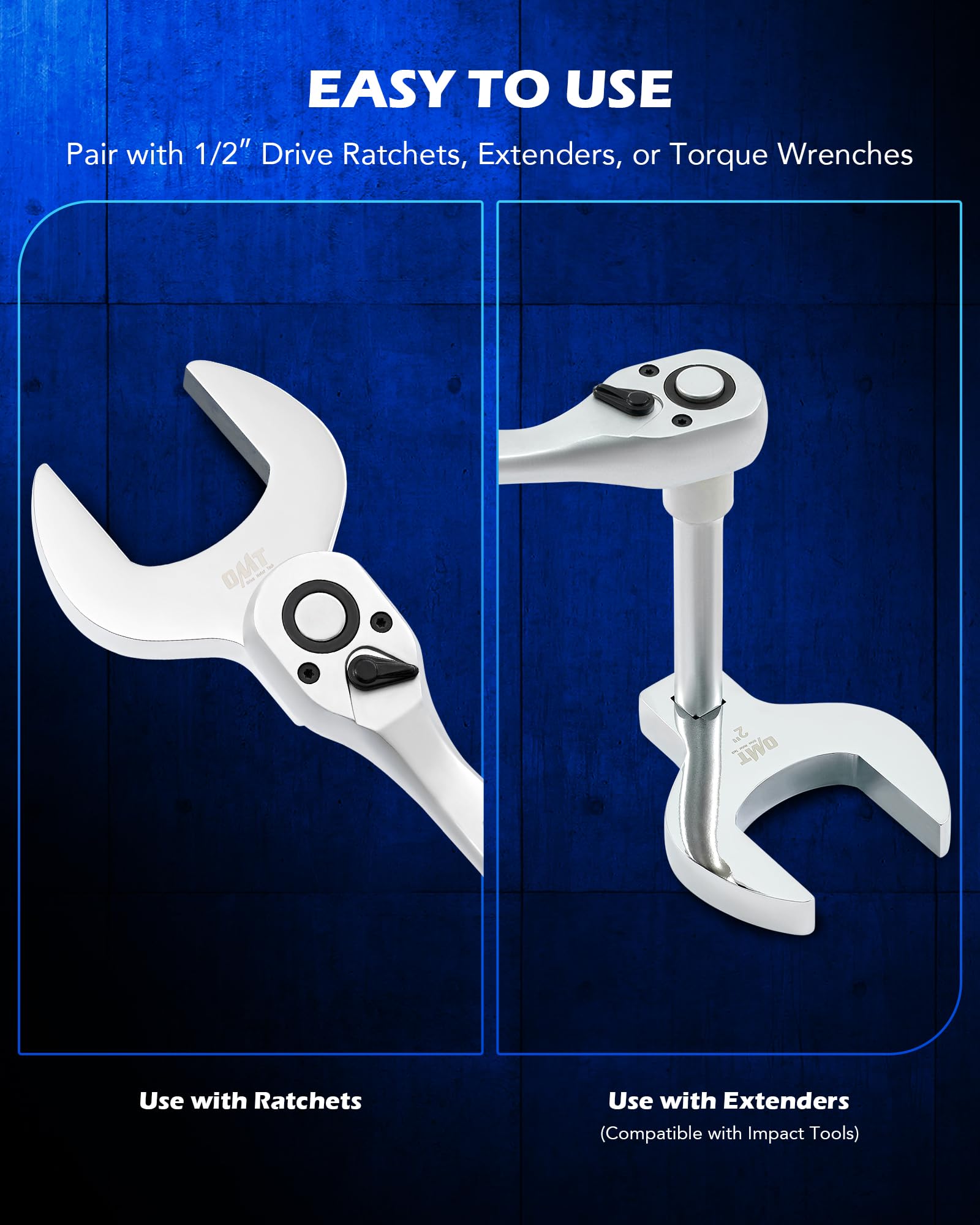 Orion Motor Tech crowfoot wrenches with phosphate coating resist wear and corrosion