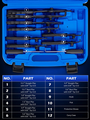 Orion Motor Tech precision picks and hook in action for detailed ring work.
