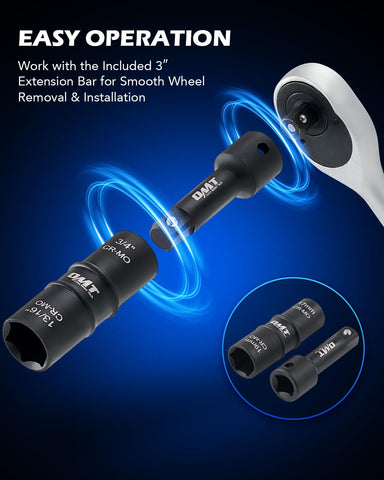 Orion Motor Tech thin-wall sockets fit narrow gaps with ease.