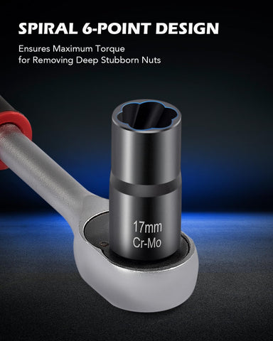 Orion Motor Tech twist socket 22mm in chrome-moly steel for longevity and corrosion resistance.