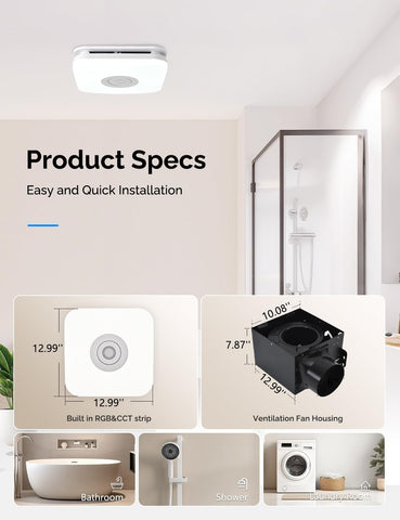 Orison bathroom exhaust fan EZ-install for simple mounting
