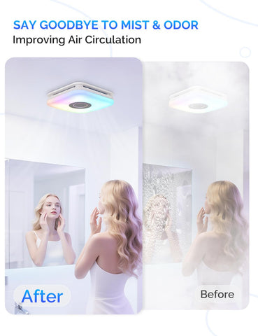 Orison bathroom exhaust fan nightlight providing soft illumination