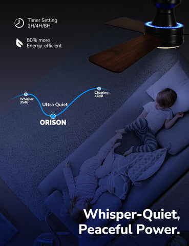 Orison natural wind mode mimics a breeze for comfortable cooling