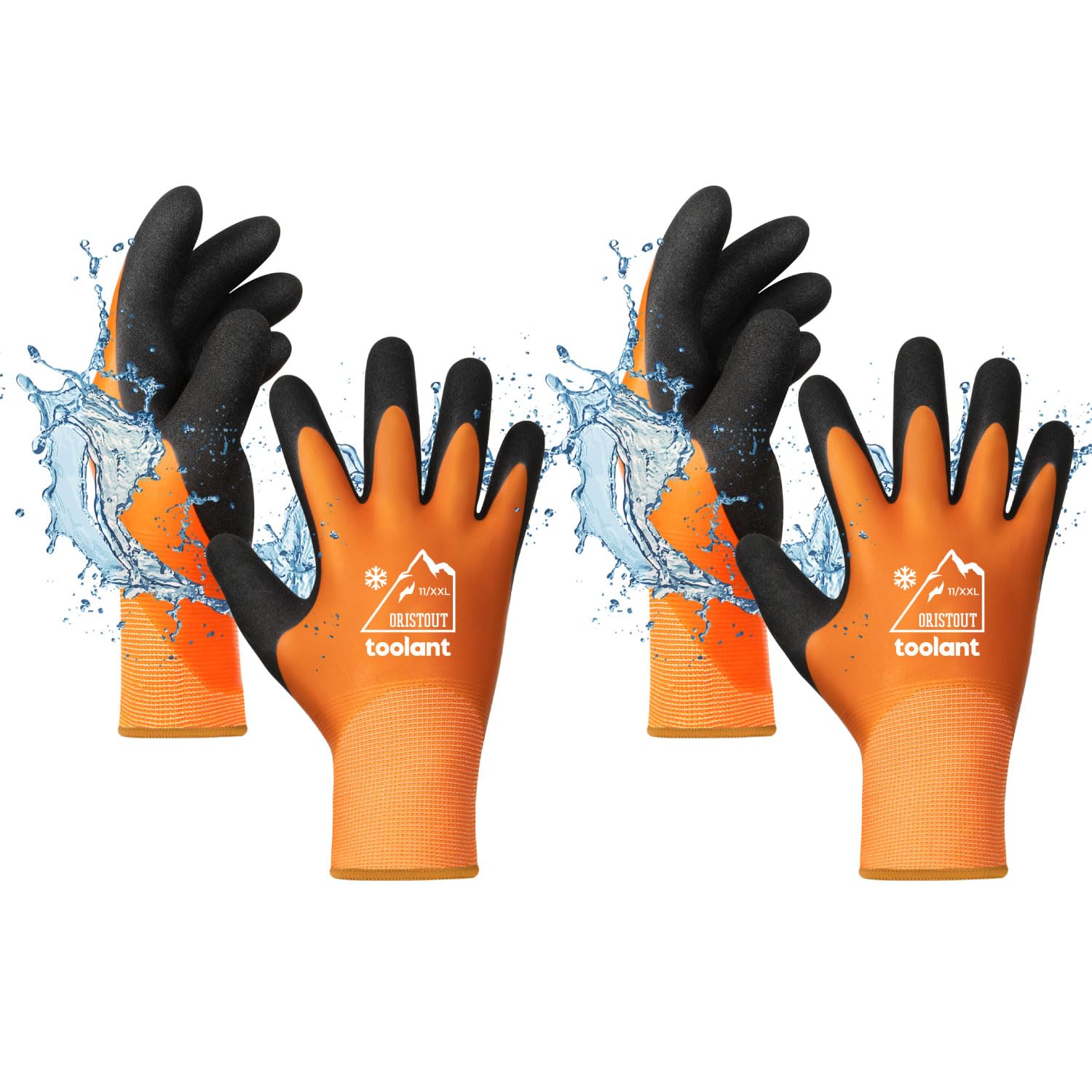 OriStout waterproof winter gloves with insulated liner keep hands warm during outdoor work