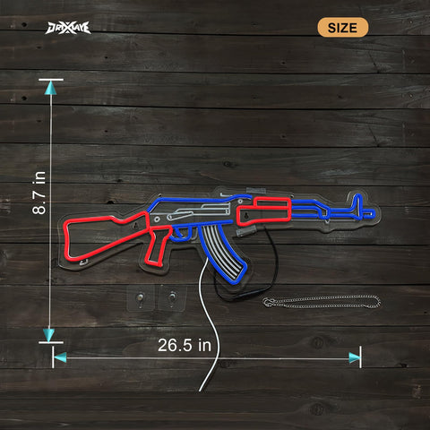 ORIXIAYE Gun Neon Sign PVC hose construction for durability