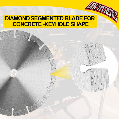 ORIXTREME blade featuring air-flow slots for cooling and debris removal