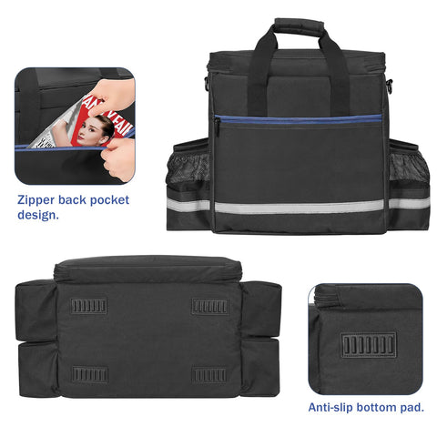 ORKELS Buddy Heater Case bottom with non-slip pads reduces floor friction.