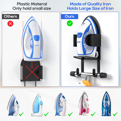 Detachable hooks for ironing board by ORLESS provide flexible placement