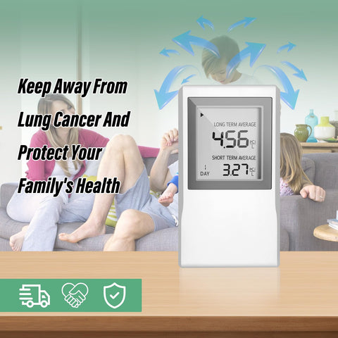 Orsong Radon Detector in basement setup illustrating compact form factor