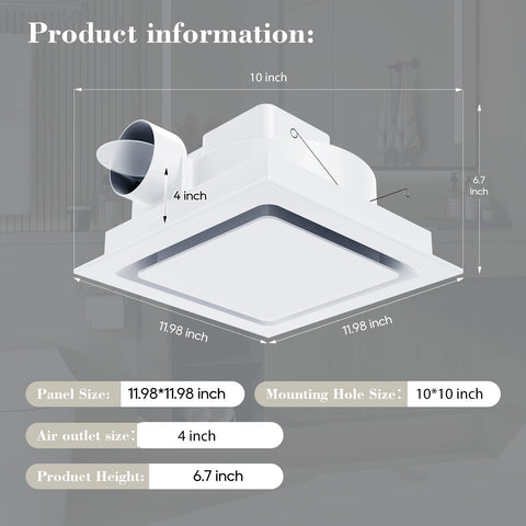 Orsong ultra-quiet exhaust fan reduces noise to 1.0 Sone during operation
