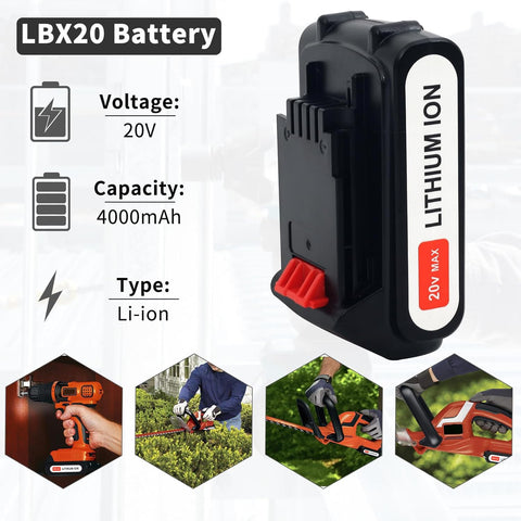 Orstaimer LBXR20 compatible tools illustration for 20V Max.