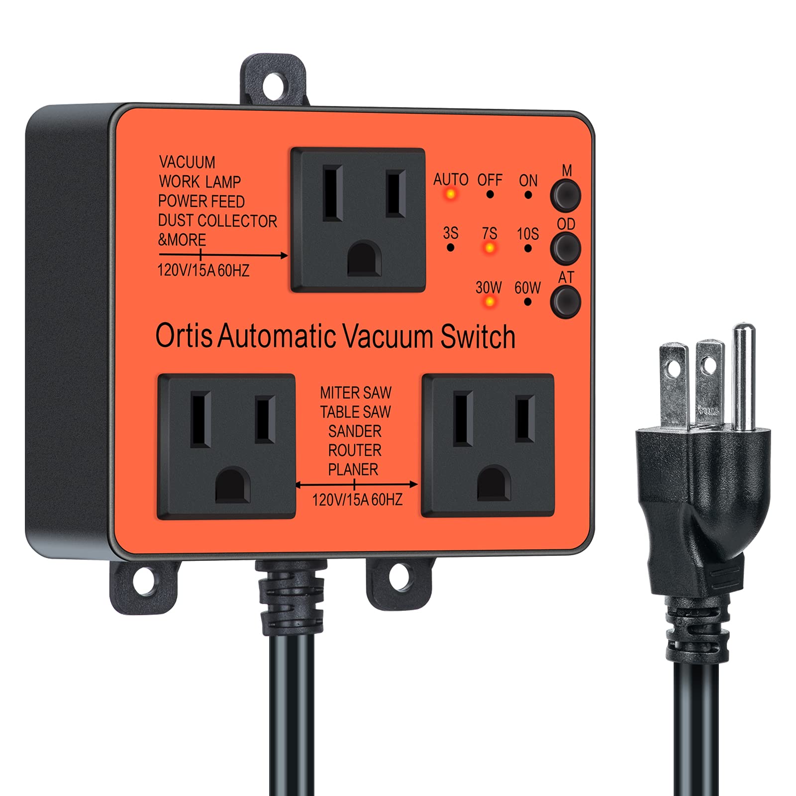 Ortis Automatic Vacuum Switch panel display clearly shows mode and status for fast setup.