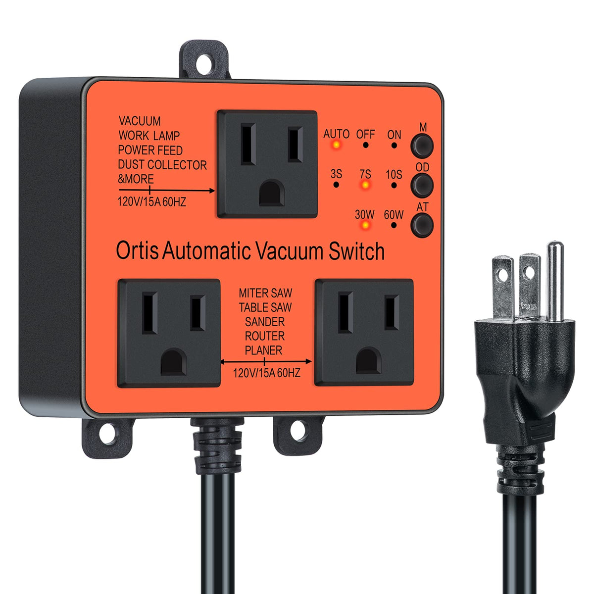 Ortis Automatic Vacuum Switch panel display clearly shows mode and status for fast setup.
