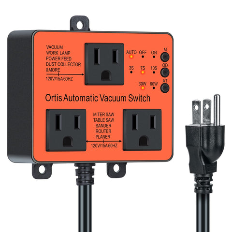 Ortis Automatic Vacuum Switch panel display clearly shows mode and status for fast setup.