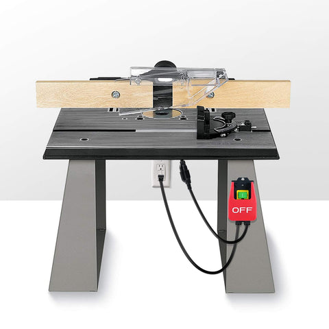 Ortis router-table-switch enables hands-free operation during use