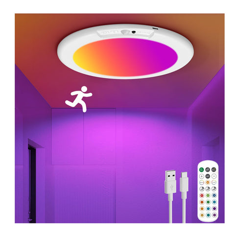 ORYAR color-changing ceiling light with remote control for mood lighting