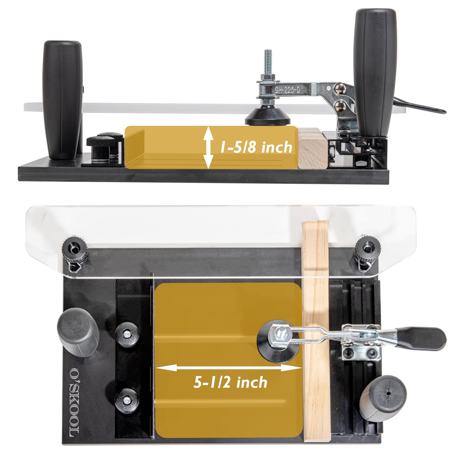 O'SKOOL Phenolic base resists wear and warping for reliable routing.