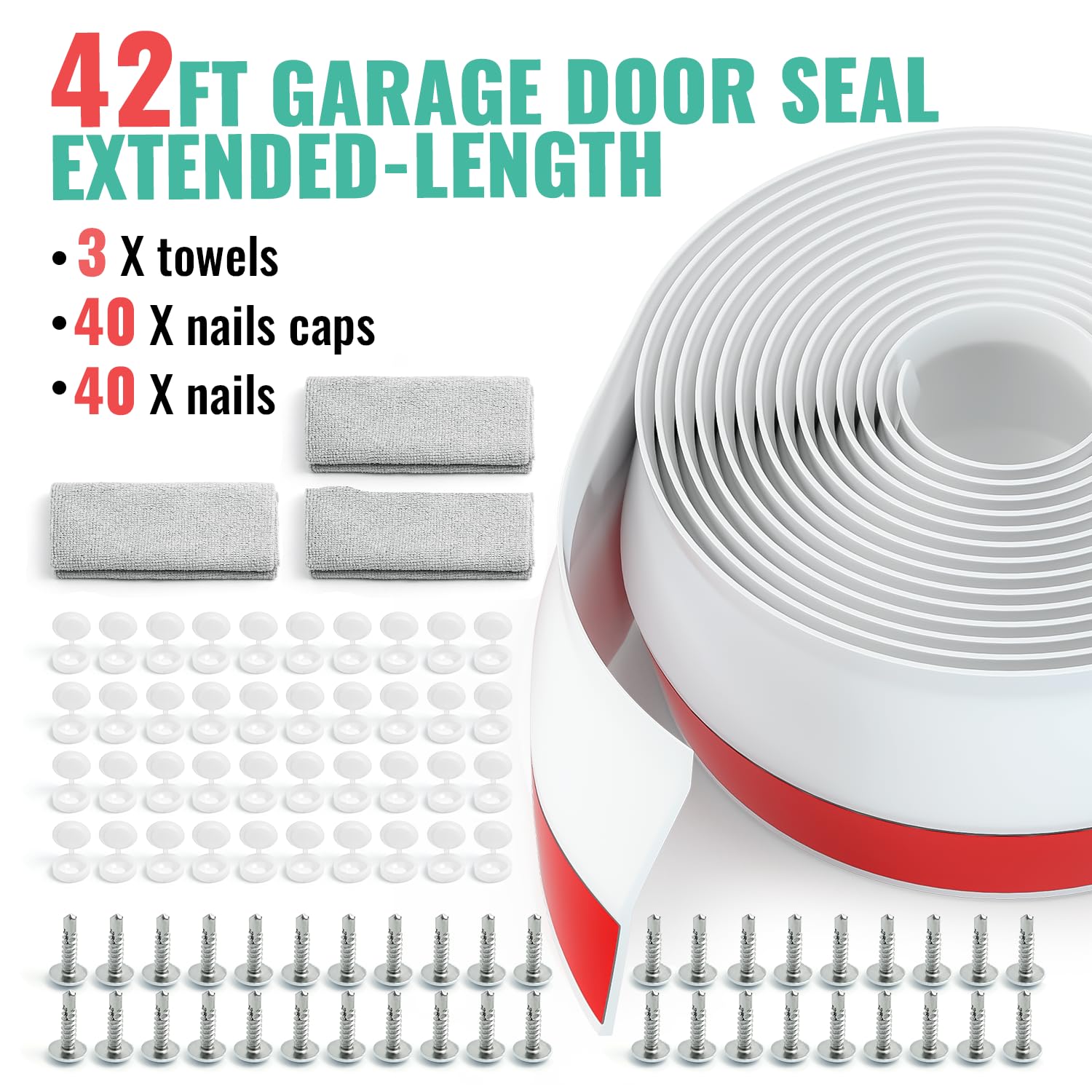 OSAMEDA adhesive-backed seal in action along garage door seam.