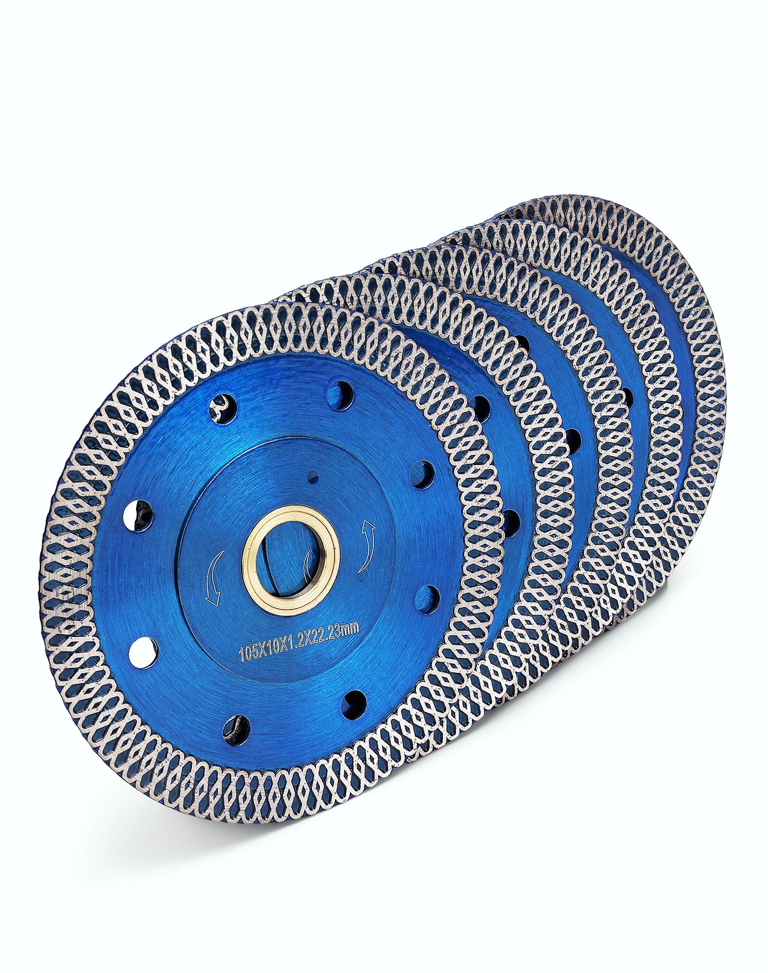 OSCEH 4-inch blade shown for dry and wet cutting versatility on tile