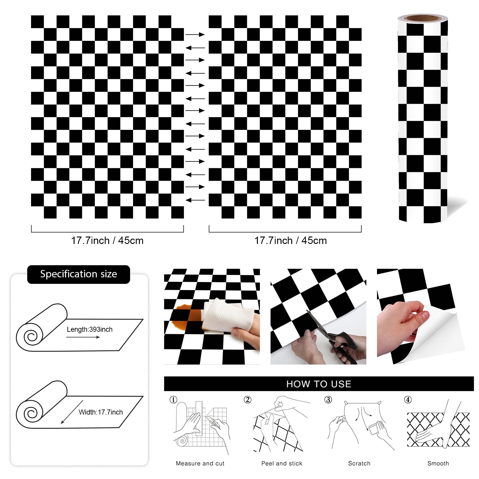OSECAGE durable self-adhesive wallpaper resists moisture and stains.