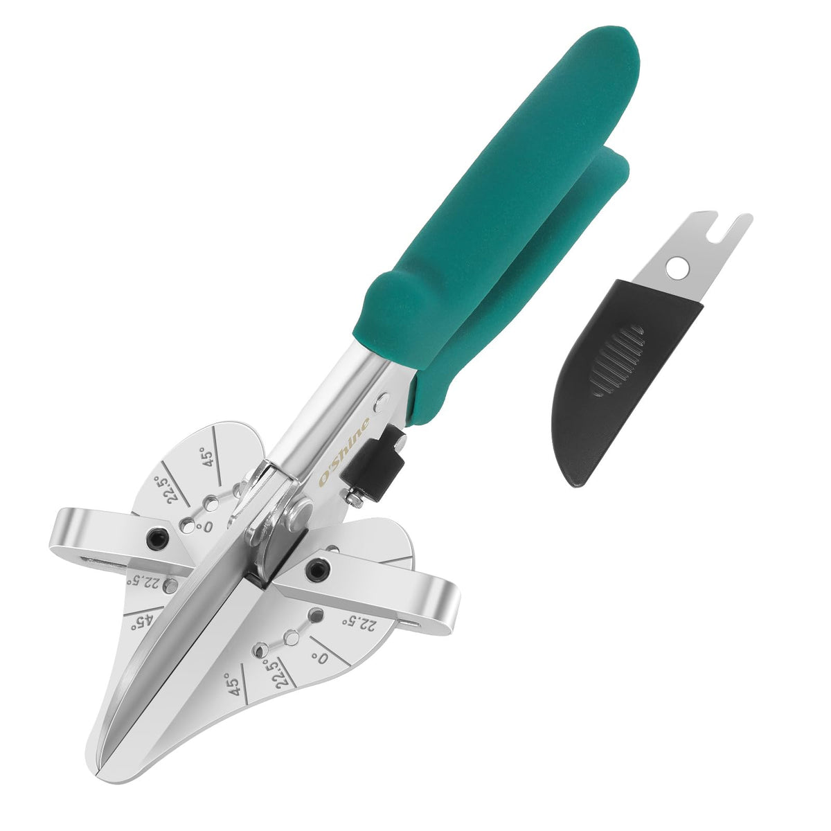 O'Shine miter shear angle cut at 22.5° for precision
