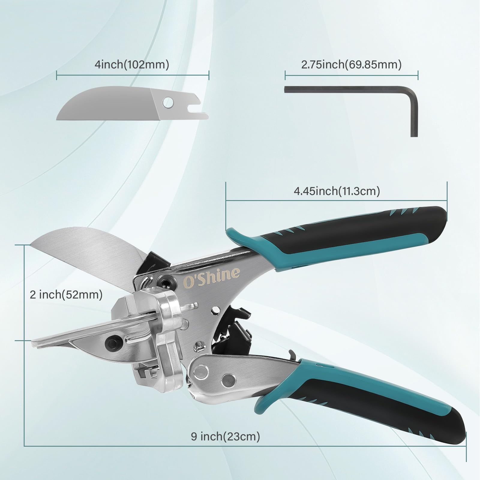 O'Shine extra blade kit with Allen key for fast changes.
