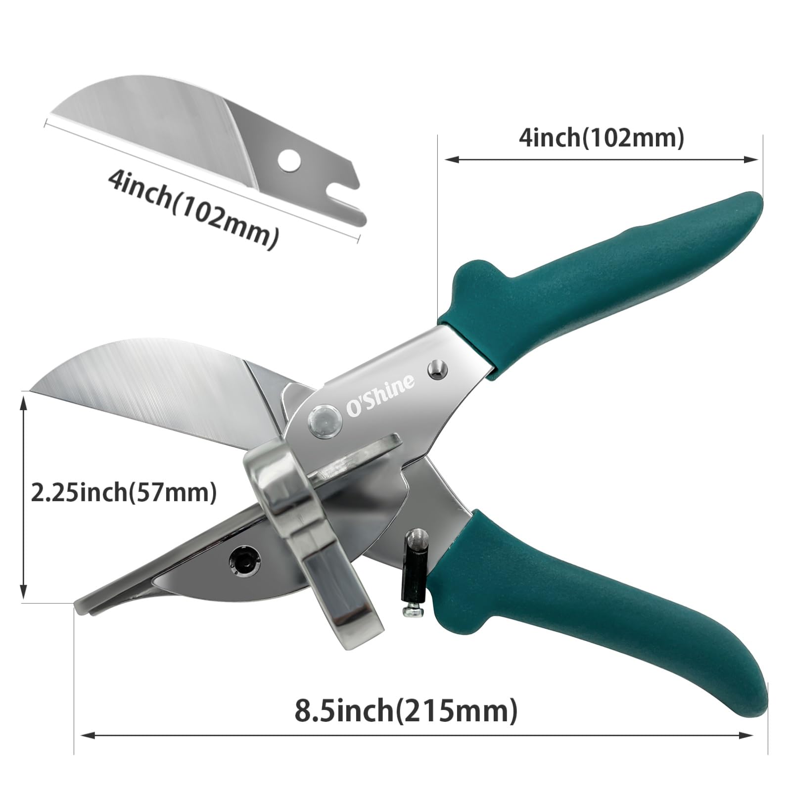 O'Shine miter shear aluminum head offers lightweight control