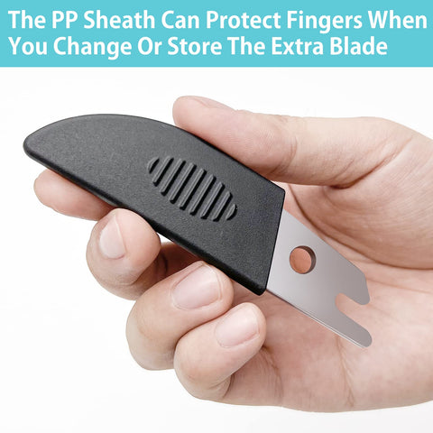 O'Shine blade sheath protects fingers during blade changes