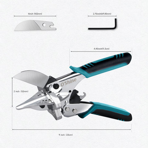 O'Shine includes an extra replacement blade and hex key for fast changes