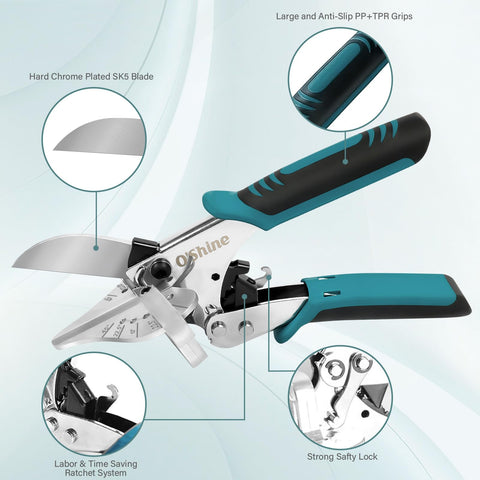 O'Shine SK5 blade close-up shows sharp, durable cutting edge.