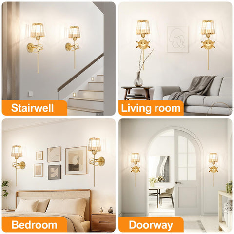 Rechargeable bulbs powering OSIDEN sconces with minimal maintenance
