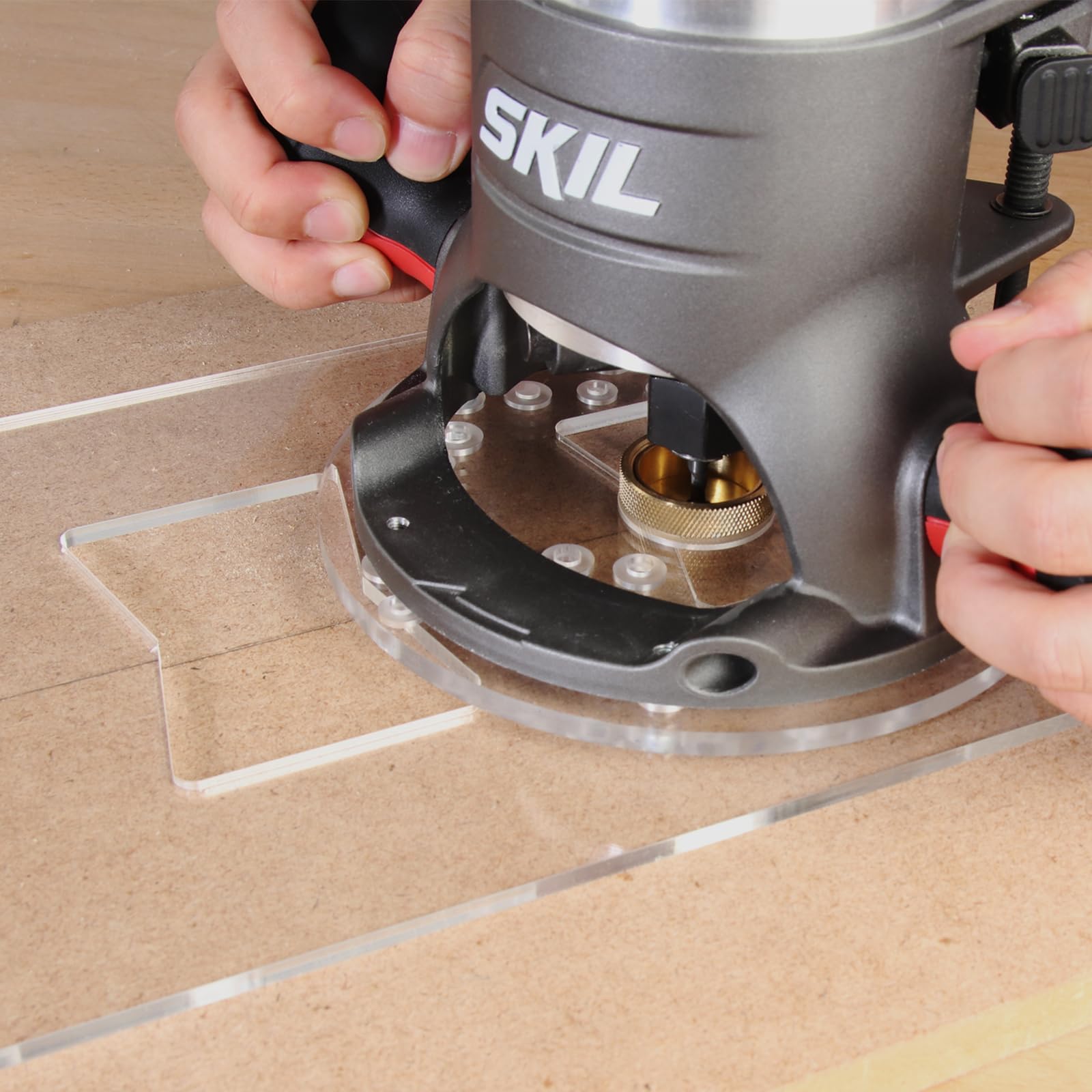 O'SKOOL seven-sixteenths bushing helps simplify mortises and dados.