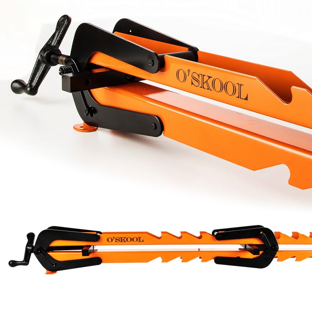 O'SKOOL driving clamp assembly shown for secure panel joints.