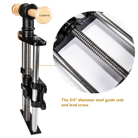 O'SKOOL front-or-end vise versatility fits multiple bench configurations for varied projects.