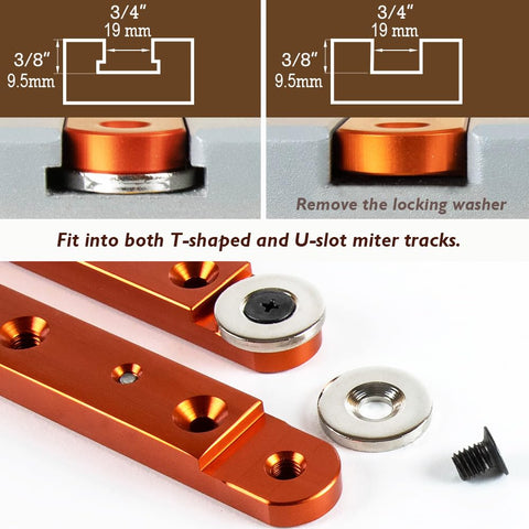 O'SKOOL miter bar fits 3/4 x 3/8 inch tracks securely for easy install
