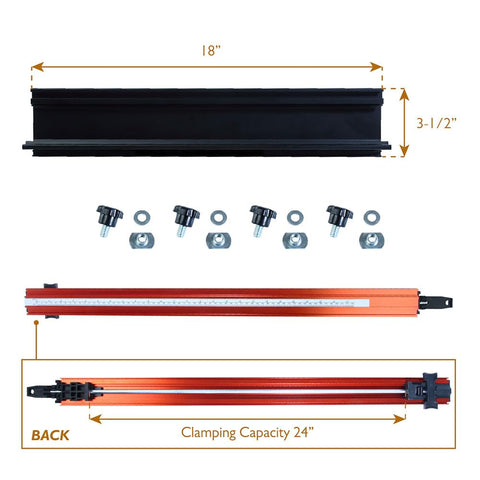 O'SKOOL quick-release action demonstrates fast setup and secure workpiece grip.