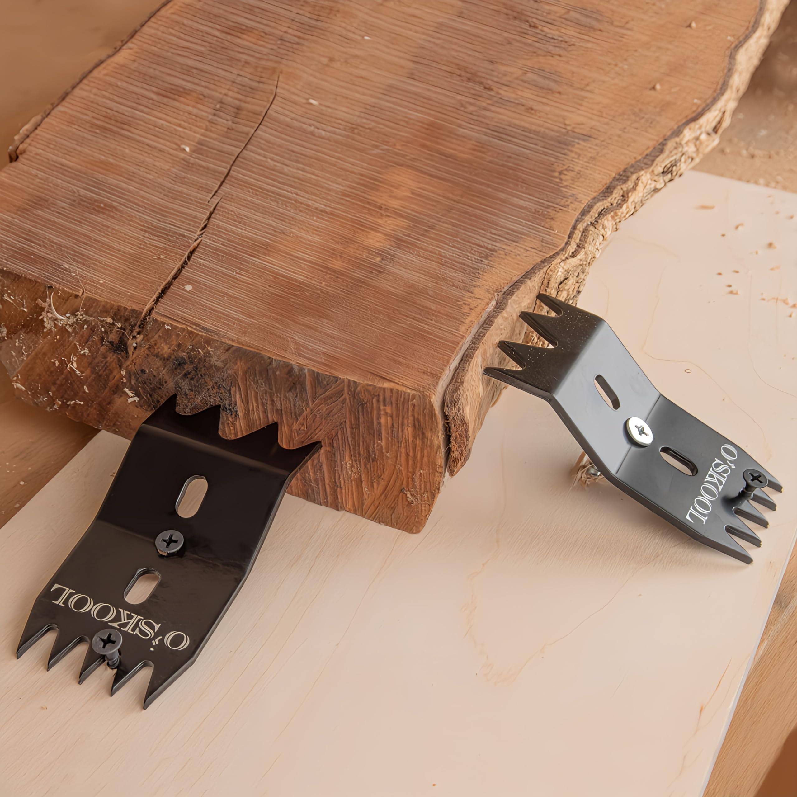 O'SKOOL slab dogs secured to bench with nails or screws