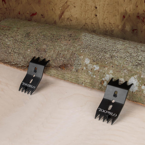 O'SKOOL slab dogs compatible with 1/4 in T-bolts for quick, precise setup