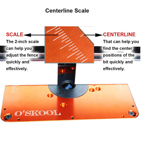 O'SKOOL starting pin adjustment view for safe pattern routing