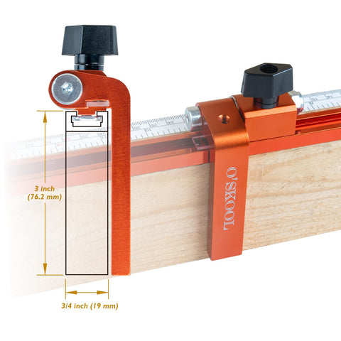 O'SKOOL universal T-track compatibility with 3/8" top slot.