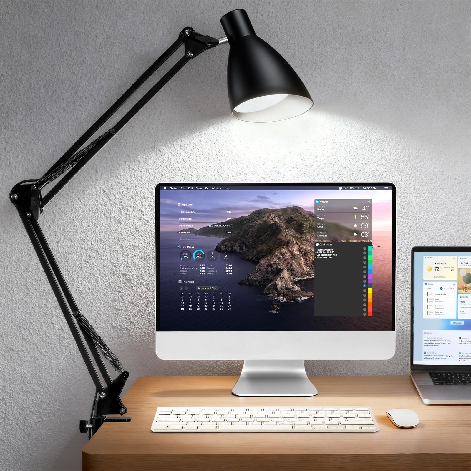 OSORD clamp-on lamp ideal for home office, crafts, or study tasks