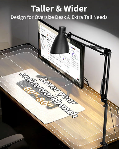 OSORD eye-care desk lamp demonstrating soft, glare-free reading light