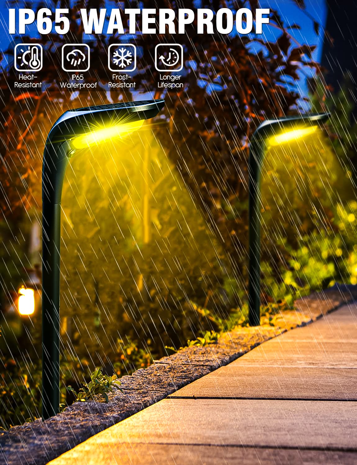 OSORD solar pathway light automatically turns on at dusk for hands-free use