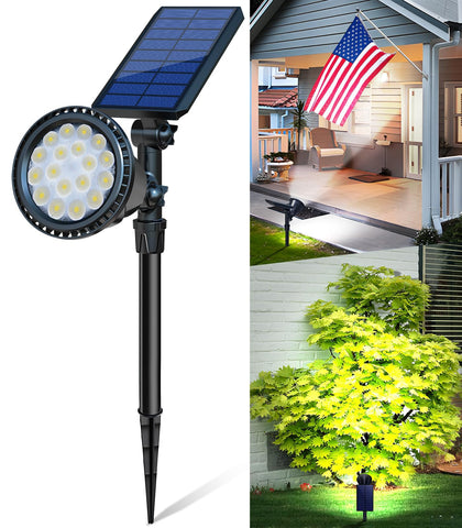 OSORD solar spot light provides bright 18LED output for yard illumination