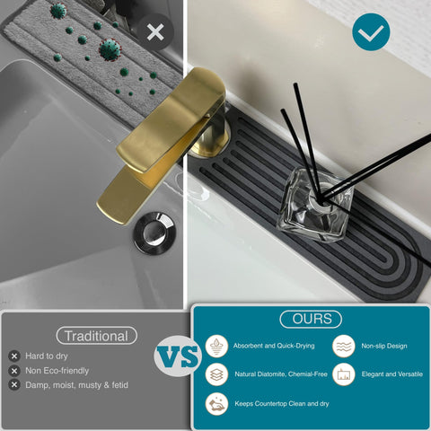 OSOVGO faucet splash guard demonstrates organized sink area and easy cleanup.
