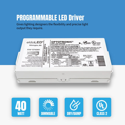 OSRAM OTi40W with 0-10V dimming demonstrates precise brightness control