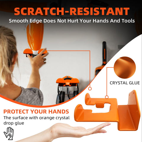 OSROENE Heavy-duty steel trimmer hanger supports garden tools securely