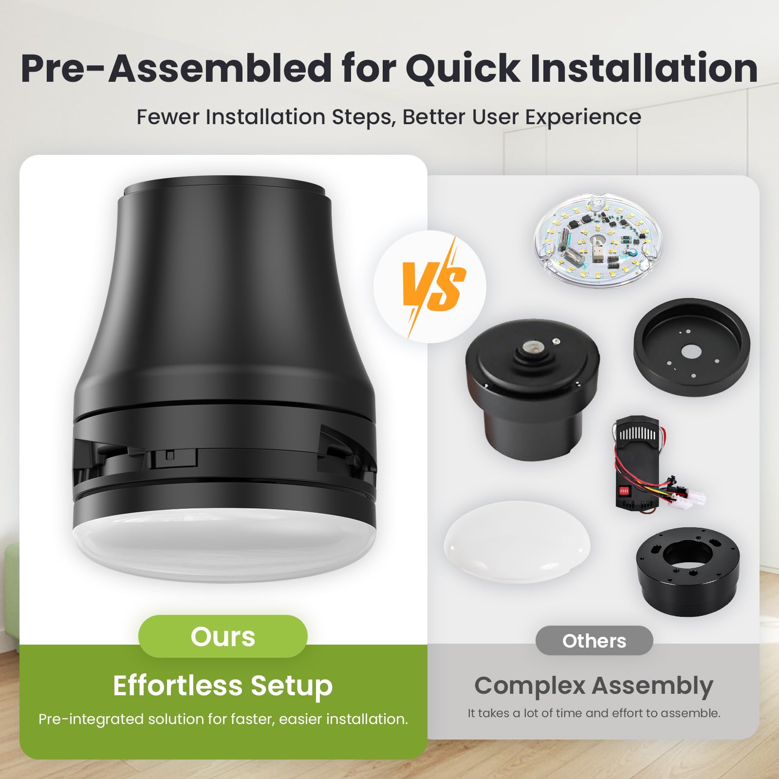 OSTIVE dimmable LED light with 3CCT for customizable ambiance and tasks.