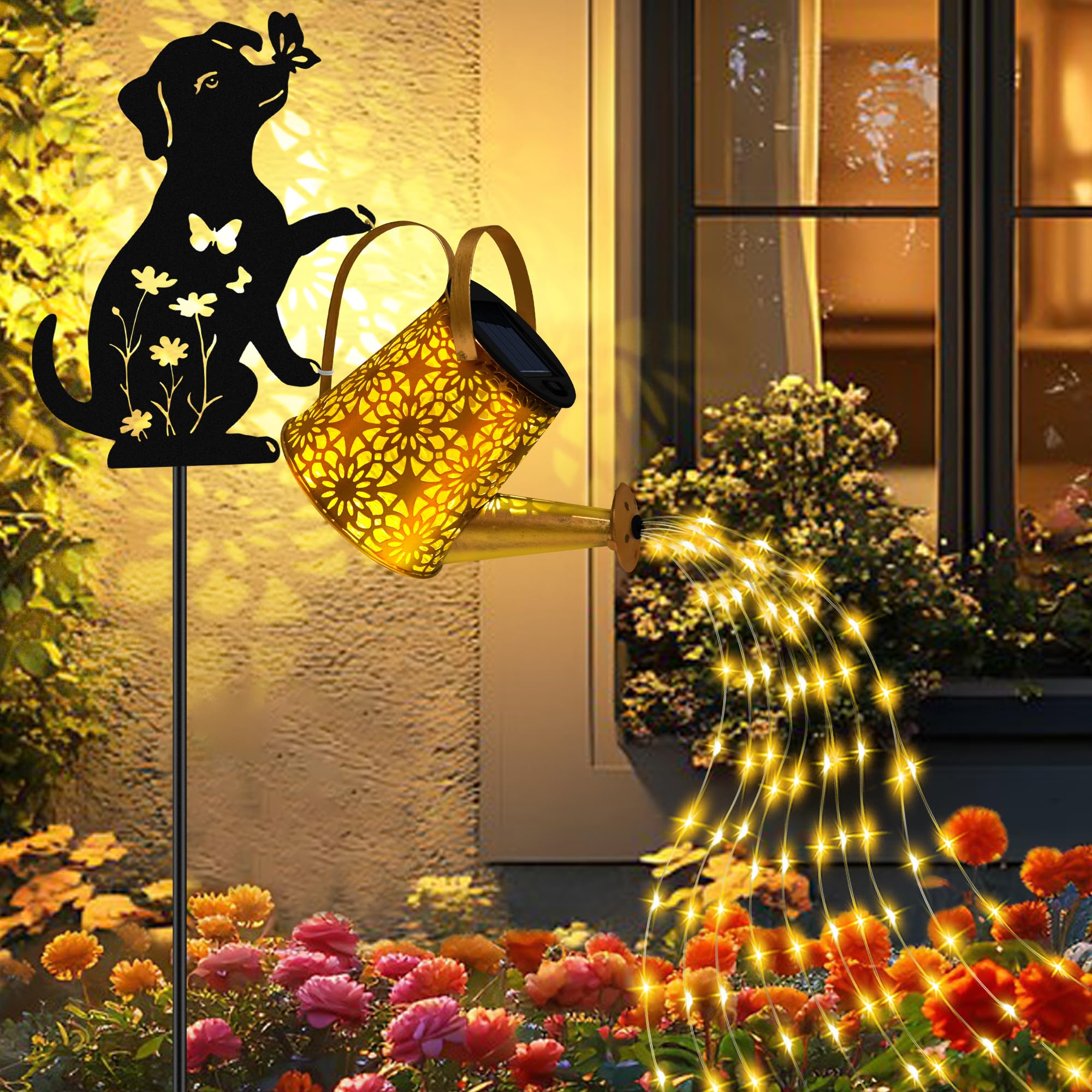 Ostritec waterproof metal garden decor lights brighten paths and beds year-round